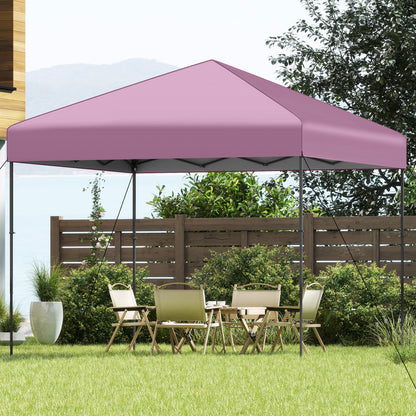 300 x 295 cm Pop up Canopy Tent with Portable Carrying Bag and Wind Ropes-Pink