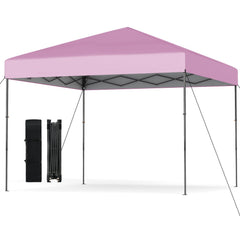 300 x 295 cm Pop up Canopy Tent with Portable Carrying Bag and Wind Ropes-Pink