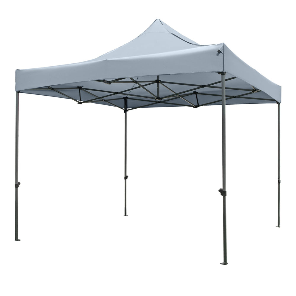 300 x 300 cm Outdoor Pop up Canopy Tent with Wheeled Bag-Grey