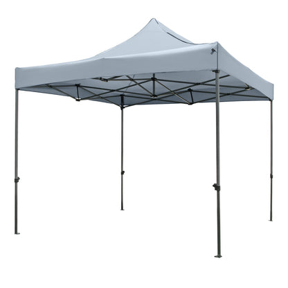 300 x 300 cm Outdoor Pop up Canopy Tent with Wheeled Bag-Grey