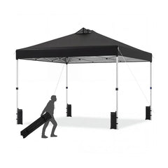 300 x 300 cm Pop up Canopy Tent 1 Person Easy Setup Gazebo Shelter with 1 Button Push-Black