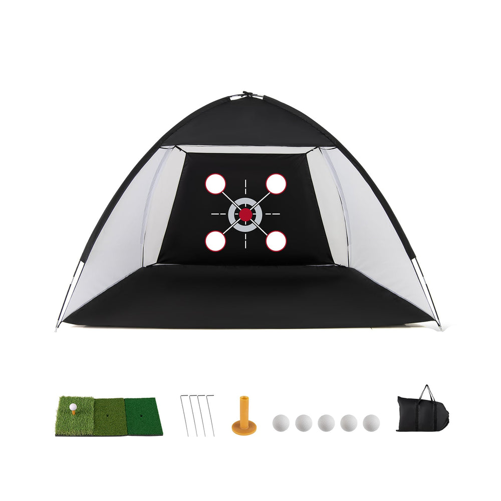 314 x 199 CM Golf Practice Net with Foldable Tri-Turf Mat