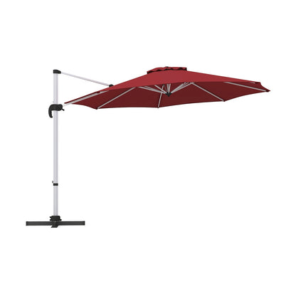 325 cm Outdoor Patio Umbrella with 360¬∞ Rotation-Red