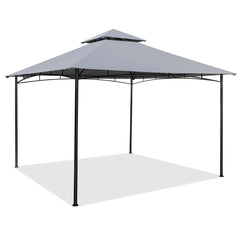330 x 330 cm Patio Gazebo Outdoor Gazebo with Heavy-Duty Metal Frame-Gray
