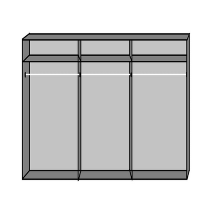 CONWAY 6 Door Wardrobe White 270cm