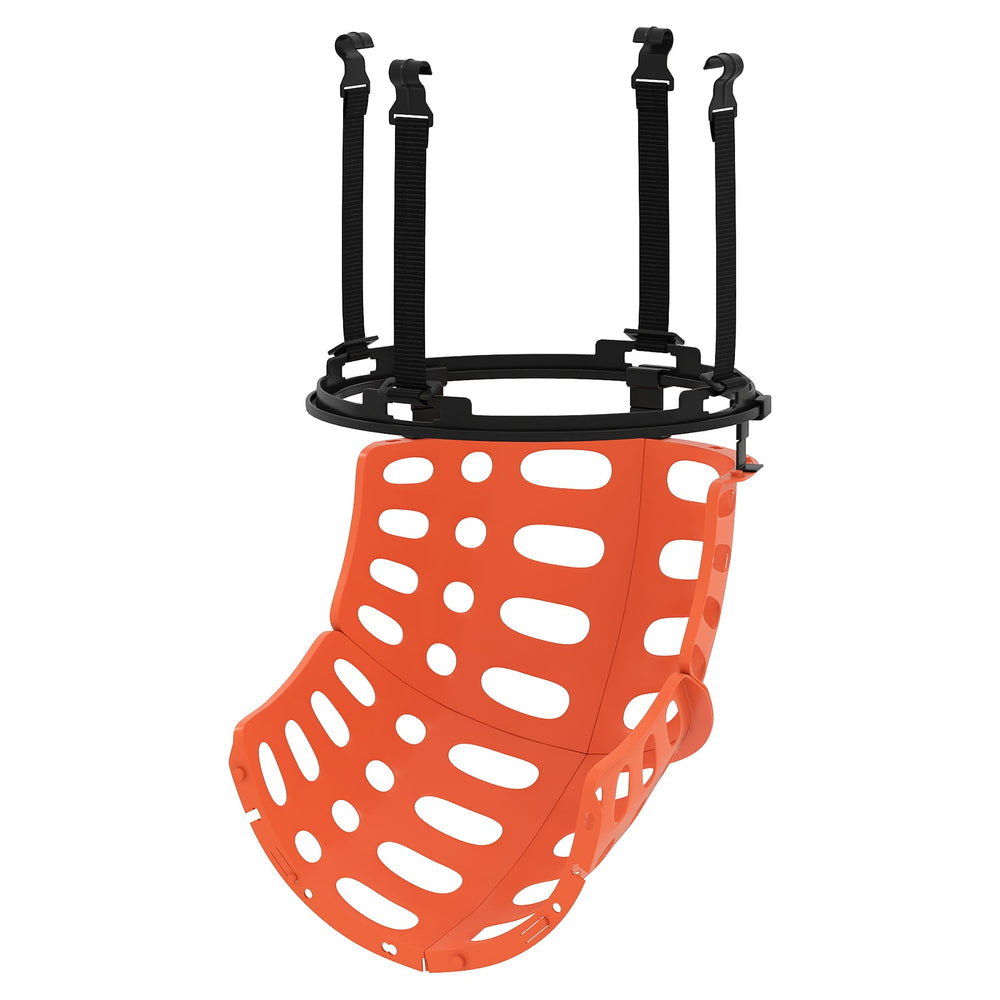360° rotating basketball rebounder with 4 tool-free hooks