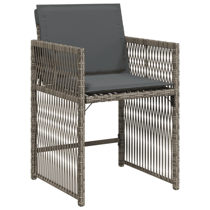 13 Piece Garden Dining Set with Cushions Poly Rattan 12 Grey