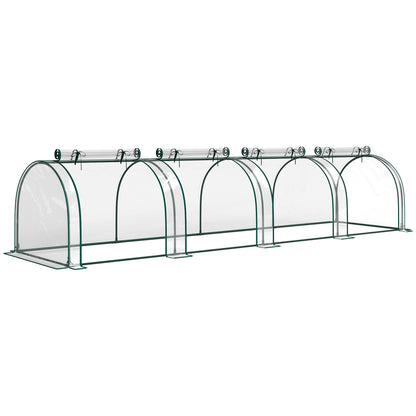Outsunny 395  x 100 cm Low Tunnel Greenhouse - Clear