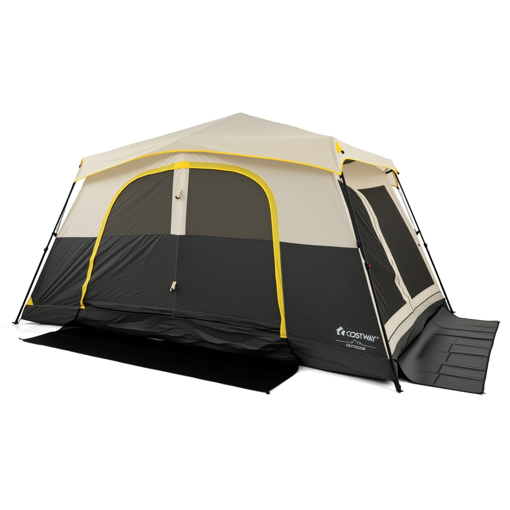 399 x 267 cm 10 Person Instant Cabin Camping Tent with Rainfly-Beige
