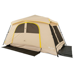 399 x 267 cm 10 Person Instant Cabin Camping Tent with Rainfly-Brown