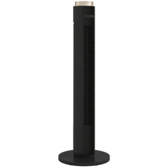 HOMCOM Tower Fan with WiFi App Control, Standing Floor Fan with 3 Speed 4 Modes, 12 Hour Timer and Night Light Black