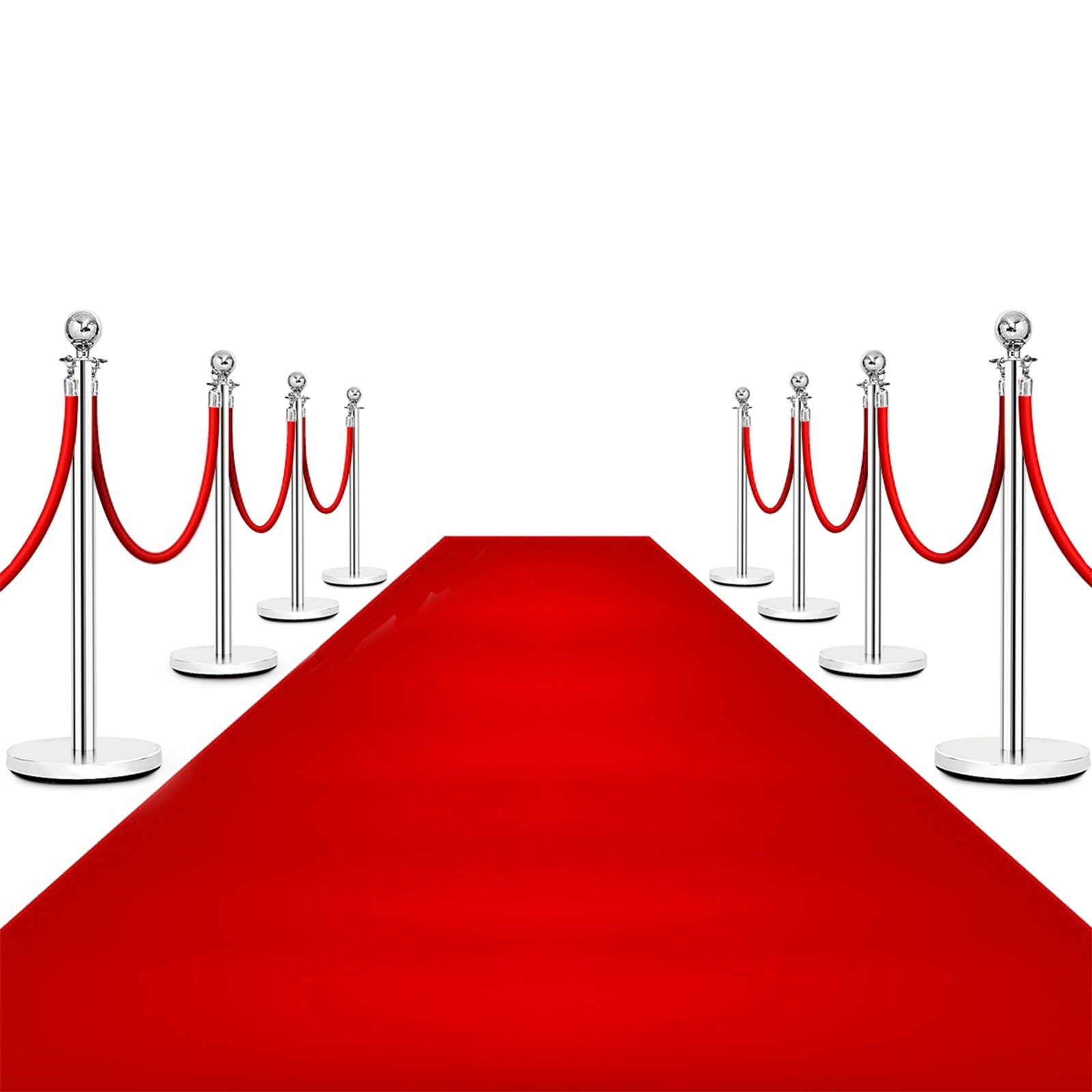 6 Pieces Stanchion Posts Queue Pole
