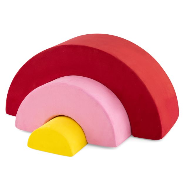 3 Piece Toddlers Climbing Toys with Elastic Filling-Red