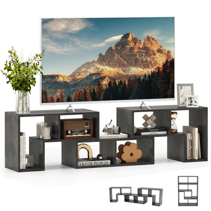 3 Pieces Convertible TV Stand for TVs up to 65 Inches-Grey
