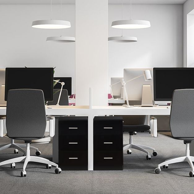 Set of 2x office cabinet with 3 drawers