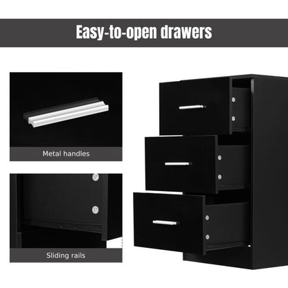 Set of 2x office cabinet with 3 drawers