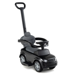 3 in 1 Push Car for Toddlers Licensed Land Rover Discovery Ride on Toy-Black