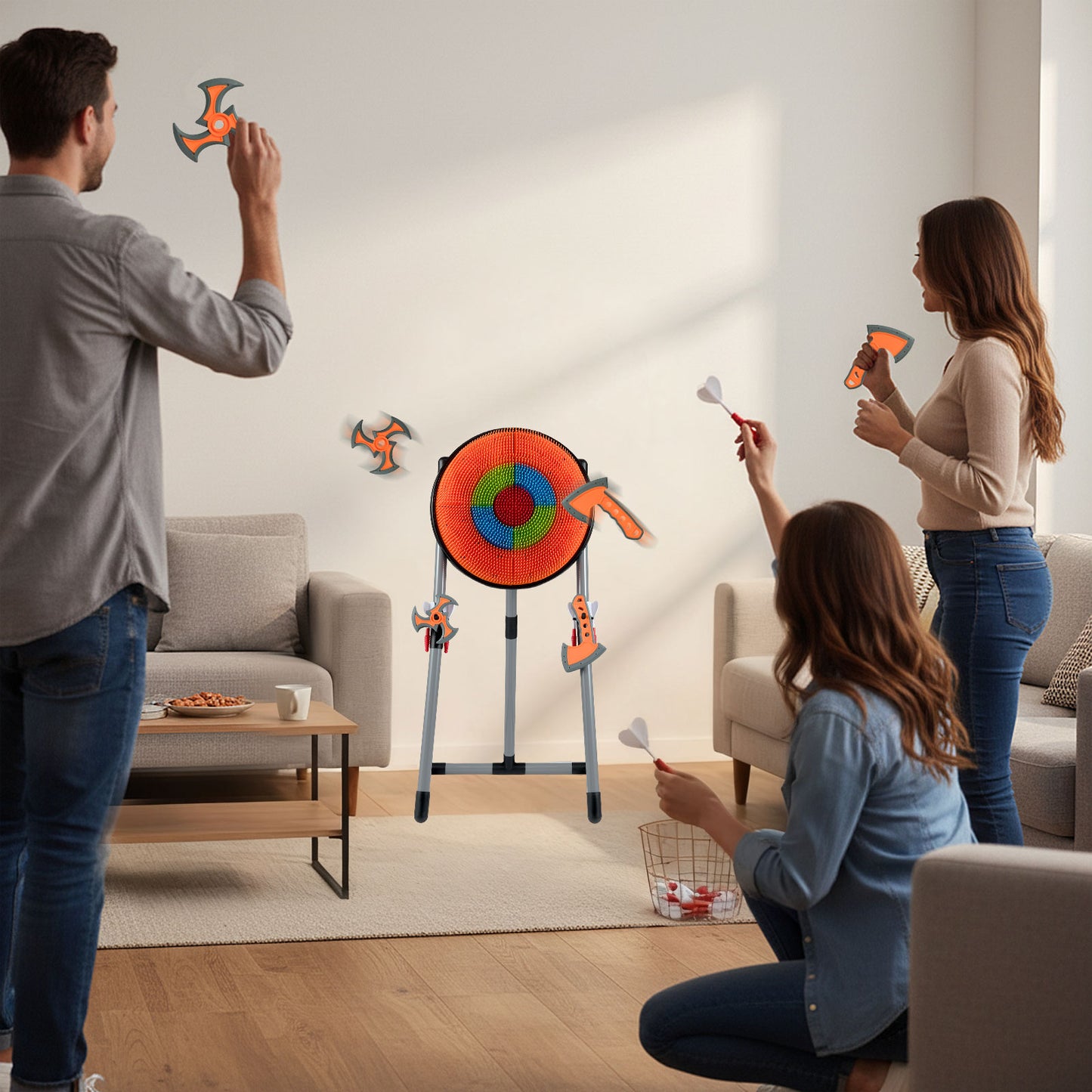3 in 1 Throwing Target Set Activity Carnival Games for Kids