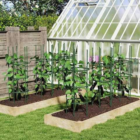 3 Pack 60 inch Adjustable Tall Plant Support Trellis for Climbing Plants