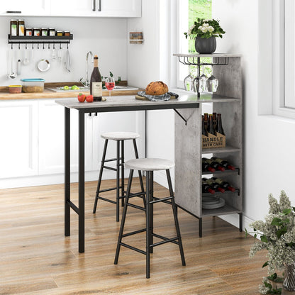 Counter Height Dining Table Set for Bistro Living Room-Grey