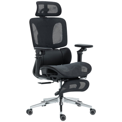 HOMCOM Ergonomic Office Chair, High Back Mesh Desk Chair, Black
