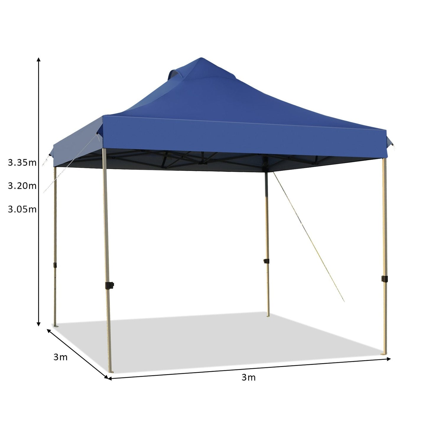 3m x 3m Pop Up Canopy Tent Commercial Instant Shelter-Blue