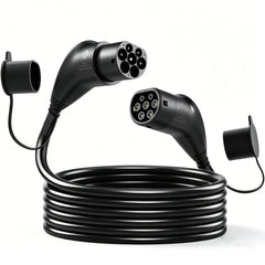 HOMCOM Type 2 EV Charging Cable, 7kW, 32A, Mode 3, 1-Phase, 10m Type 2 to Type 2 EV Extension Cable for EVs, PHEVs