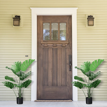 4 FT Artificial Monstera Plant with 10 Leaves in Pot for Indoor Outdoor Decor