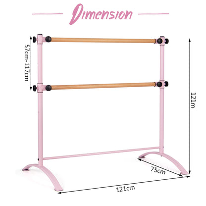 4 Feet Freestanding Ballet Barre and Folding Gymnastics Mat for Sports