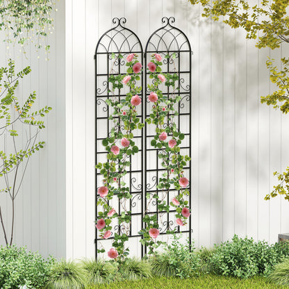 4 Pack 50 x 218 cm Metal Garden Trellis for Outdoor Climbing Plants