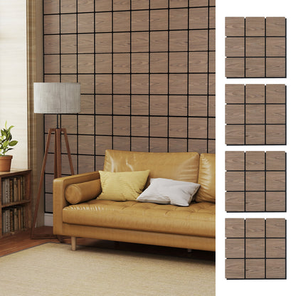 4 Pack Acoustic Panels for Walls 62 x 62 cm Sound Absorbing Panel-Natural