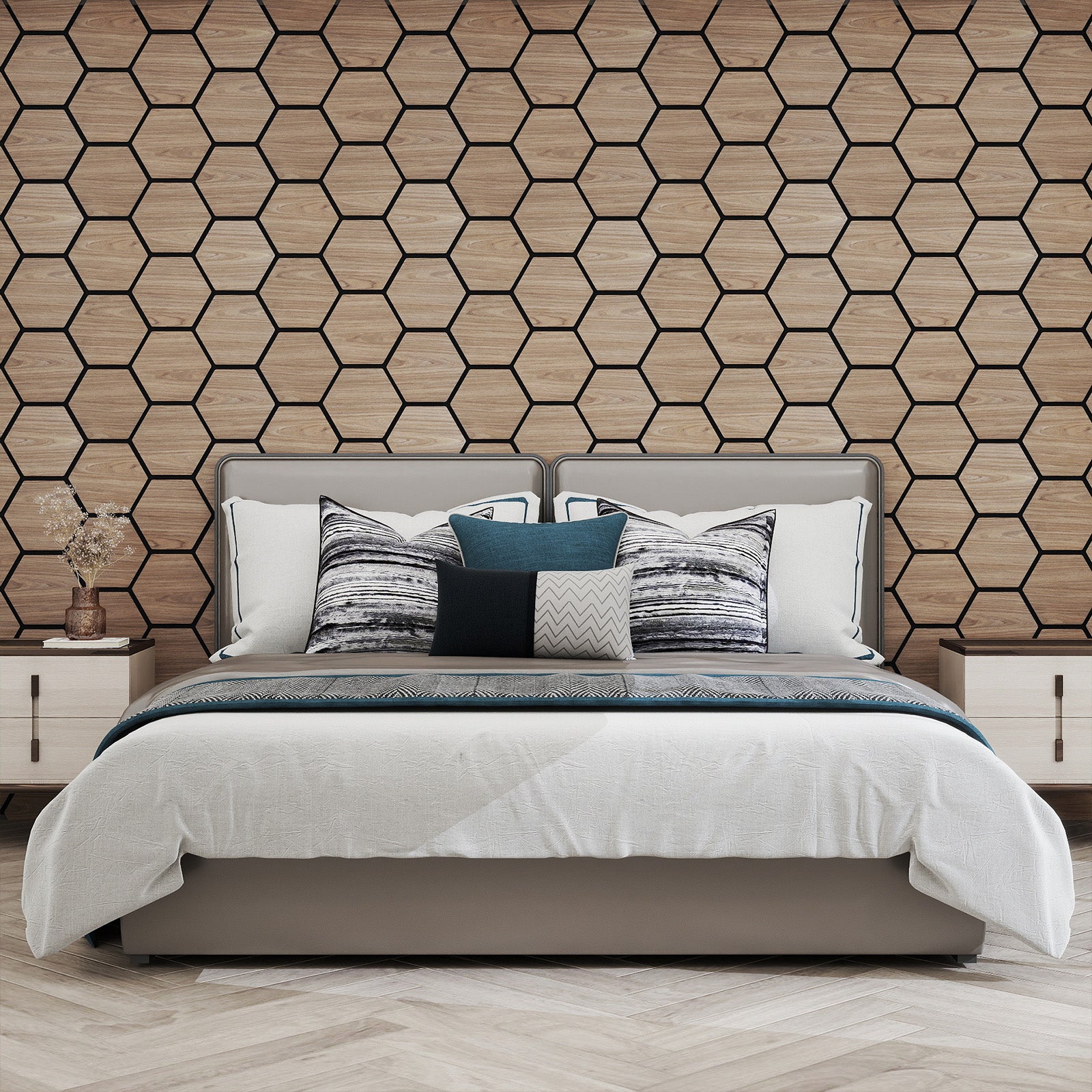 4 Pack Acoustic Panels for Walls 81 x 66 cm Sound Absorbing Panel-Natural