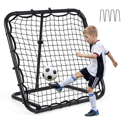 4-Position Adjustable Bounce Back Volleyball Trainer with Metal Frame for Kids Youth Adults