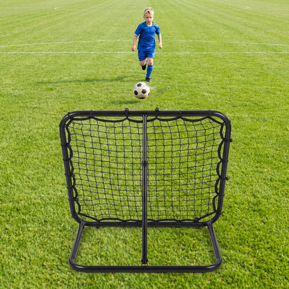 4-Position Adjustable Bounce Back Volleyball Trainer with Metal Frame for Kids Youth Adults