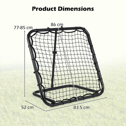 4-Position Adjustable Bounce Back Volleyball Trainer with Metal Frame for Kids Youth Adults