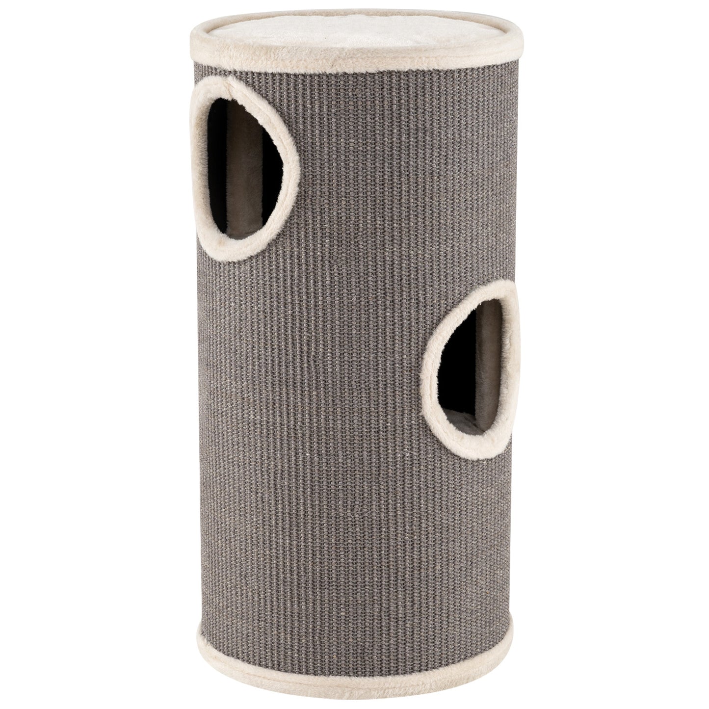 4-Story Cat Condo with Sisal Scratching Pad for Indoor Cats-Grey