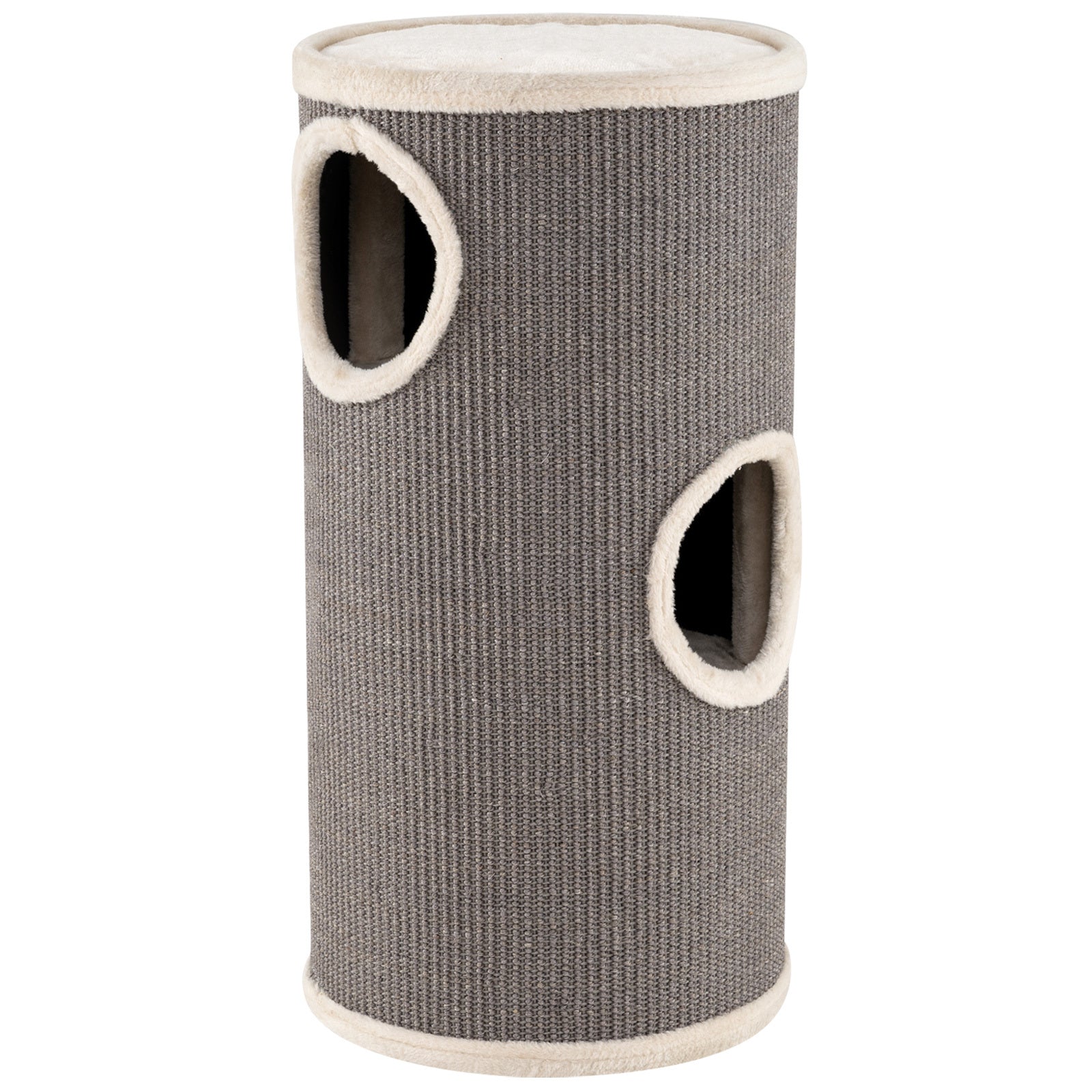 4-Story Cat Condo with Sisal Scratching Pad for Indoor Cats-Grey