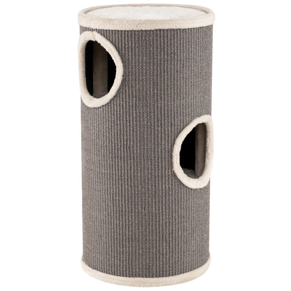 4-Story Cat Condo with Sisal Scratching Pad for Indoor Cats-Grey
