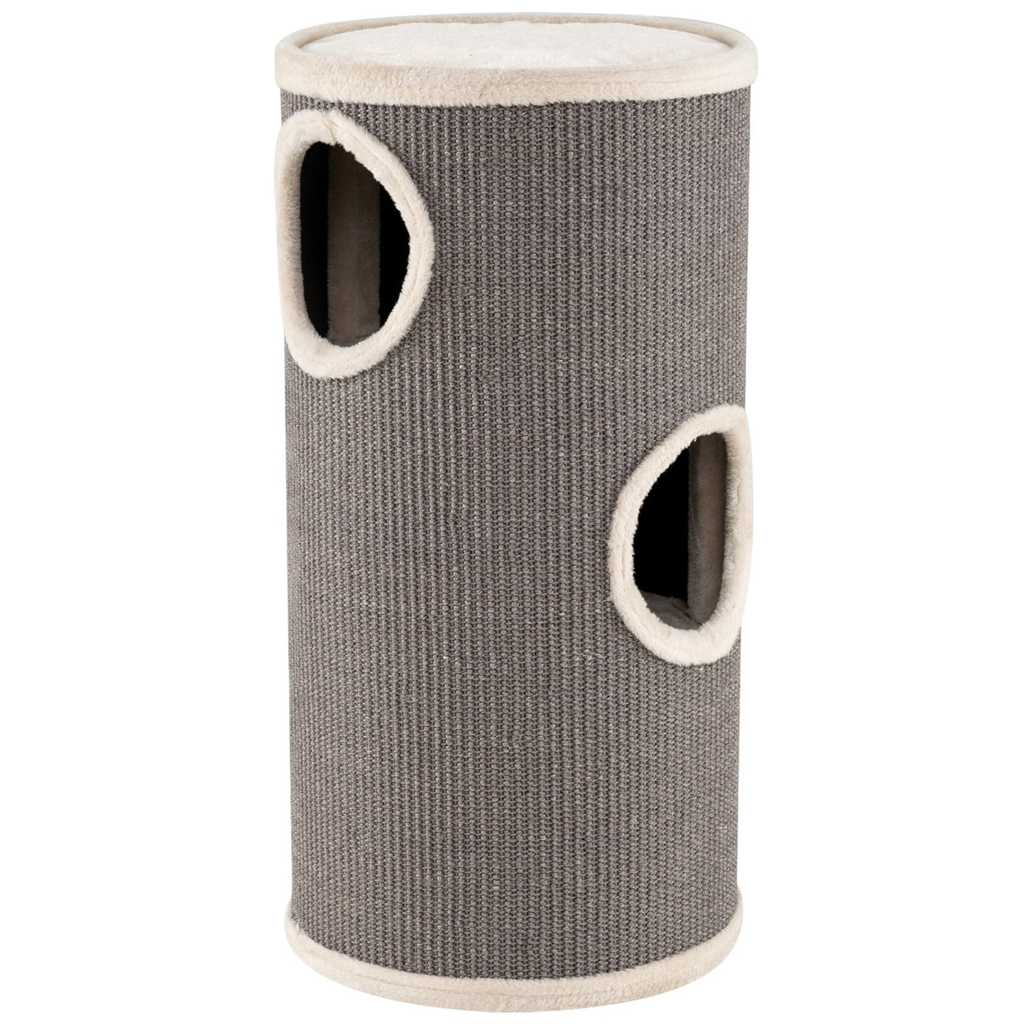 4-Story Cat Condo with Sisal Scratching Pad for Indoor Cats-Grey