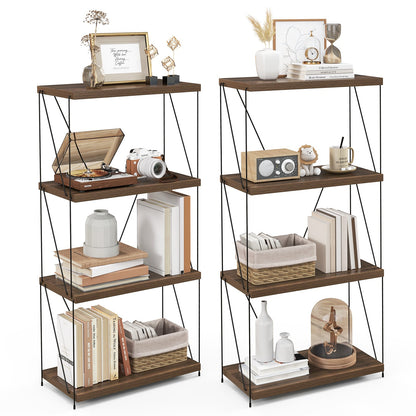 4-Tier Multipurpose Display Rack with Metal Frame