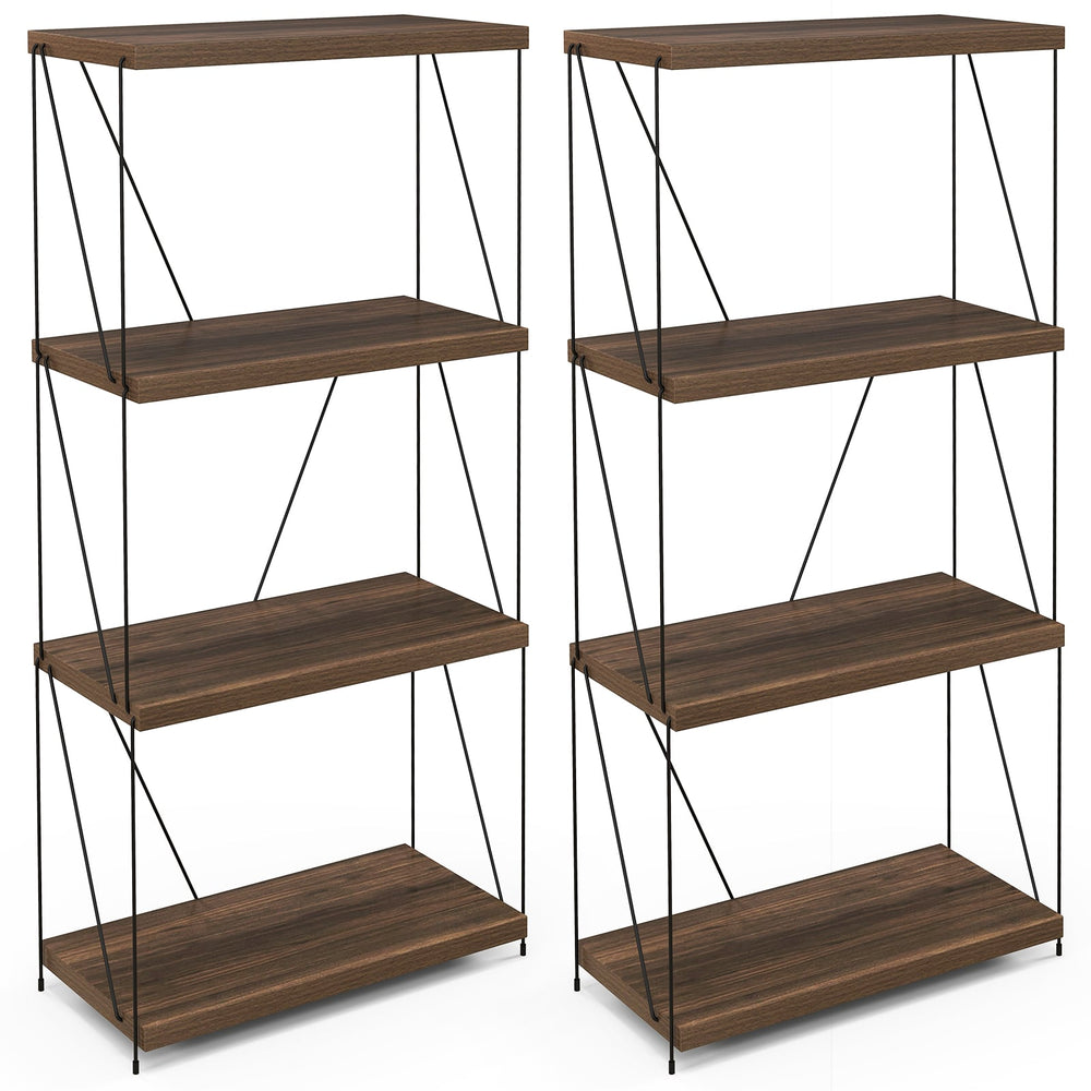 4-Tier Multipurpose Display Rack with Metal Frame