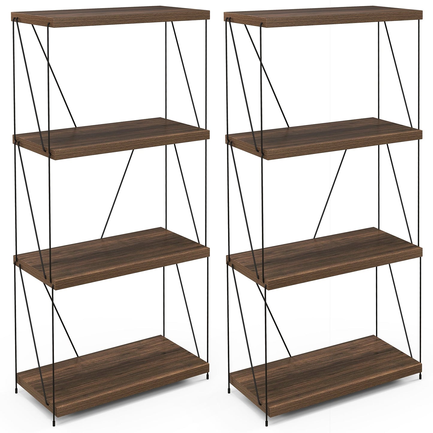 4-Tier Multipurpose Display Rack with Metal Frame
