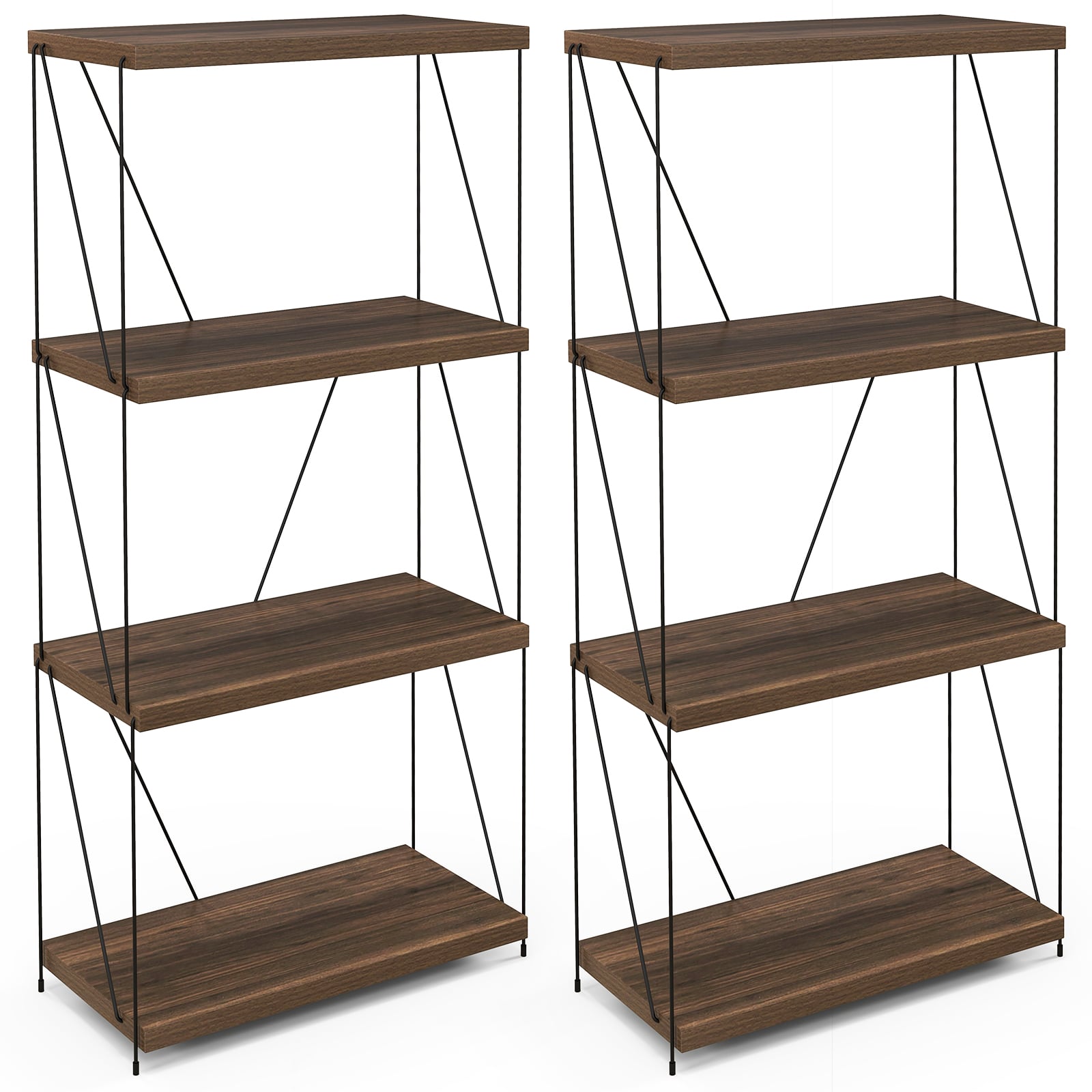 4-Tier Multipurpose Display Rack with Metal Frame
