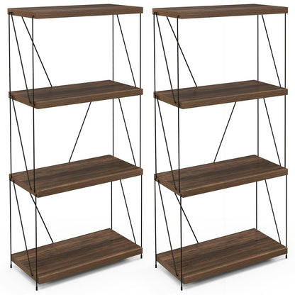 4-Tier Multipurpose Display Rack with Metal Frame