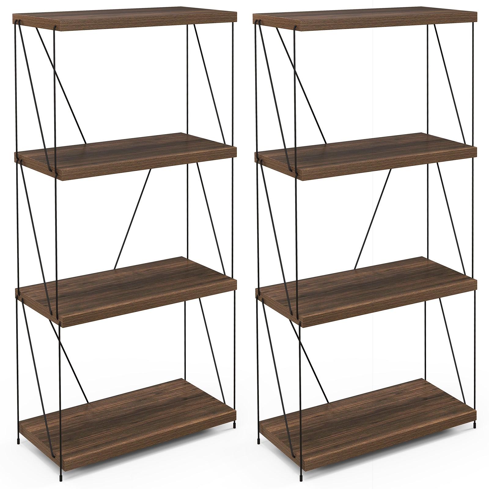 4-Tier Multipurpose Display Rack with Metal Frame