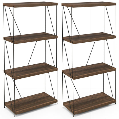 4-Tier Multipurpose Display Rack with Metal Frame