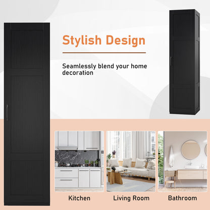 150 cm Tall 4-Tier Freestanding Storage Floor Cabinet-Black