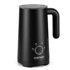 4-in-1 Electric Milk Frother and Steamer with Anti-slip Bottom-Black