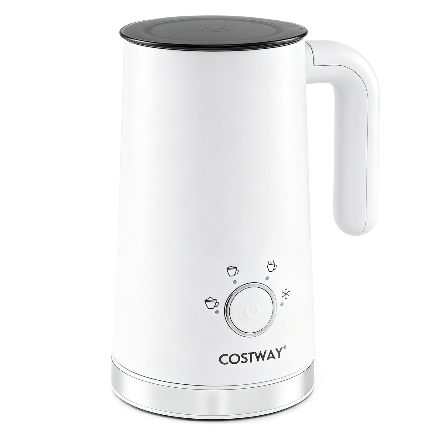 4-in-1 Electric Milk Frother and Steamer with Anti-slip Bottom-White