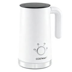 4-in-1 Electric Milk Frother and Steamer with Anti-slip Bottom-White